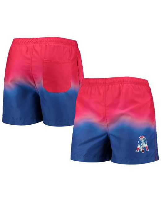 Foco Royal New England Patriots Retro Dip-Dye Swim Shorts