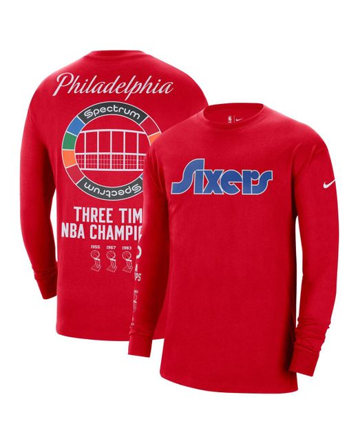 Nike Philadelphia 76Ers 2021/22 City Edition Courtside Heavyweight Moments Long Sleeve T-shirt