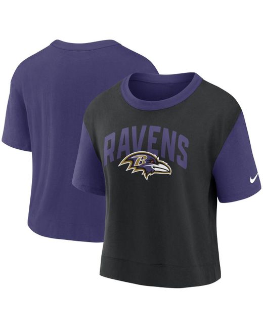 Nike Black Baltimore Ravens High Hip Fashion T-shirt