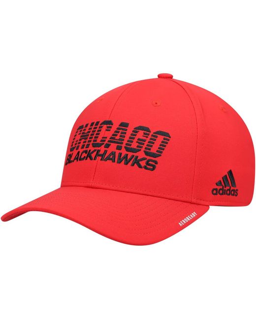 Adidas Chicago Blackhawks 2021 Locker Room Aeroready Flex Hat