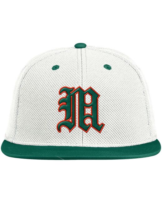 Adidas Green Miami Hurricanes On-Field Baseball Fitted Hat