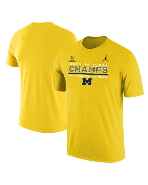 Jordan Brand Michigan Wolverines College Football Playoff 2023 National Champions Performance T-shirt