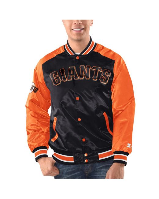 Starter Orange San Francisco Giants Varsity Satin Full-Snap Jacket