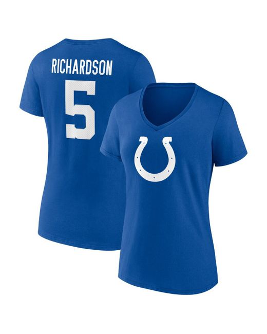 Fanatics Anthony Richardson Indianapolis Colts Icon Name and Number V-Neck T-shirt