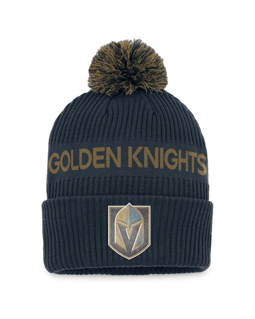 Fanatics Gold Vegas Golden Knights 2022 Nhl Draft Authentic Pro Cuffed Knit Hat with Pom