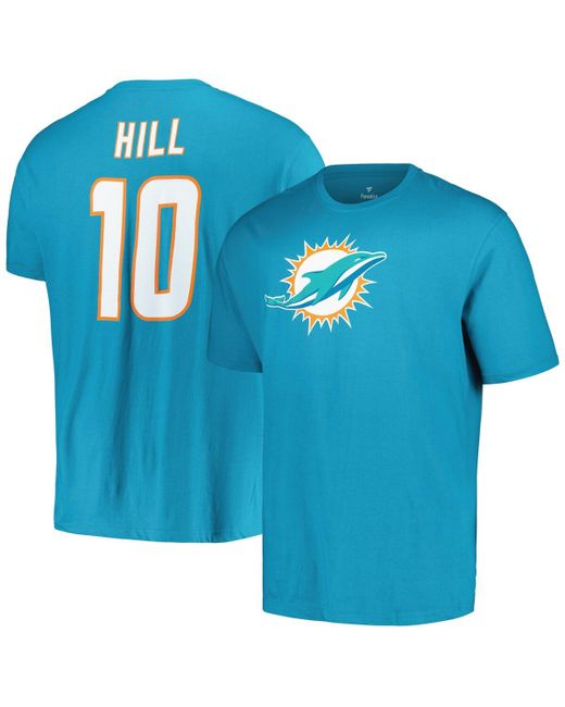 Fanatics Tyreek Hill Miami Dolphins Big and Tall Player Name Number T-shirt