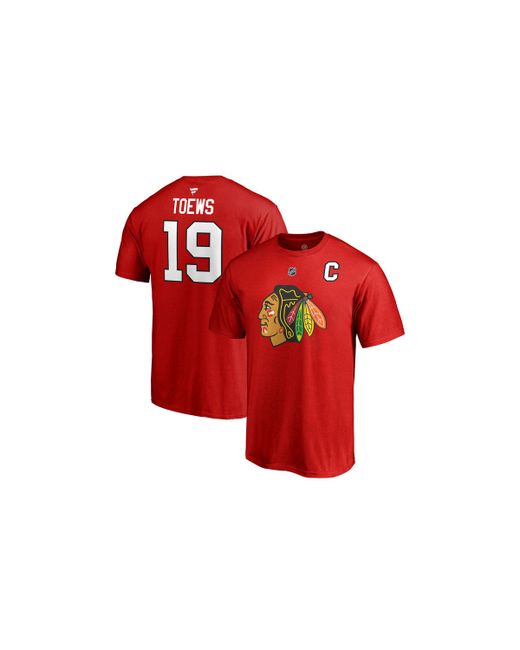 Majestic Chicago Blackhawks Jonathan Toews Authentic Stack Name Number T-Shirt