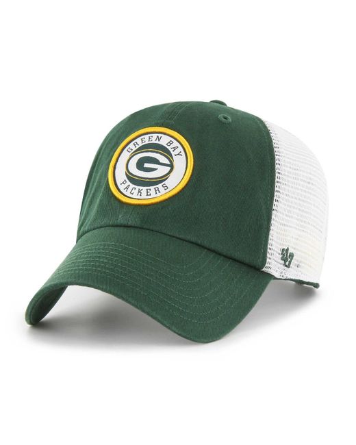 '47 Brand 47 Brand White Bay Packers Highline Clean Up Trucker Snapback Hat