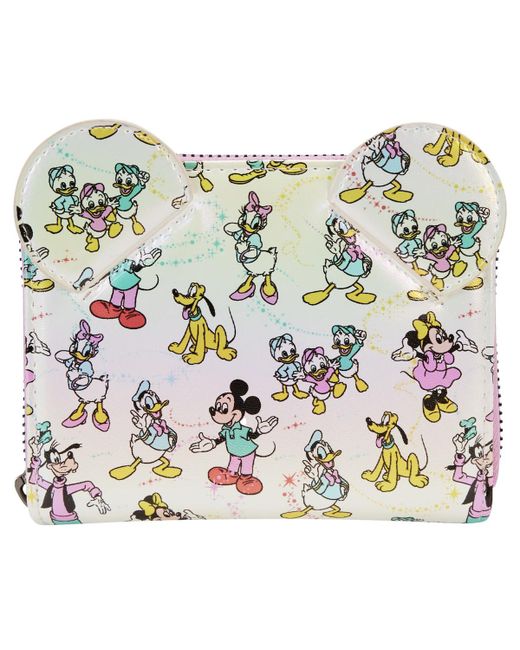 Loungefly and Disney100Â All-Over-Print Zip-Around Wallet