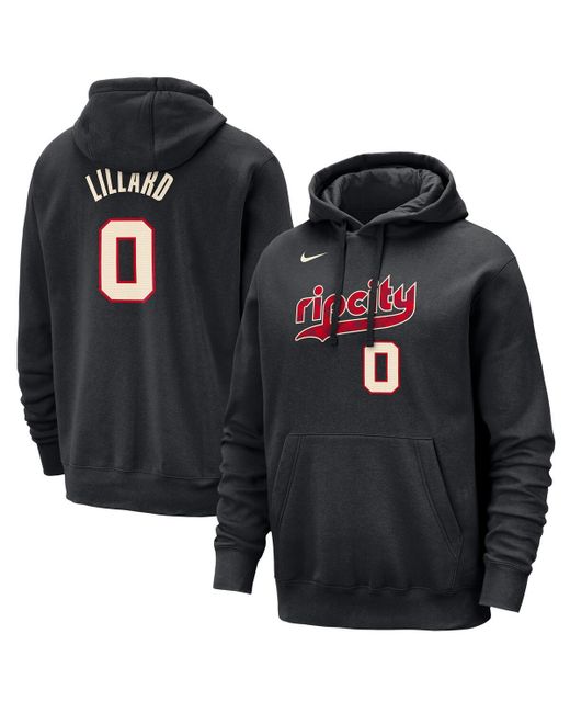Nike Damian Lillard Portland Trail Blazers 2023/24 City Edition Name and Number Pullover Hoodie