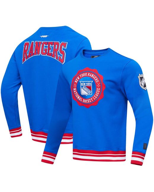 Pro Standard New York Rangers Crest Emblem Pullover Sweatshirt