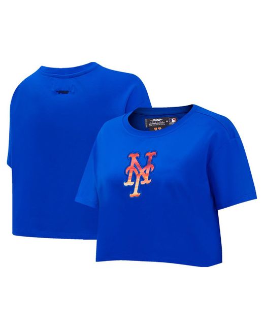 Pro Standard New York Mets Painted Sky Boxy Cropped T-shirt
