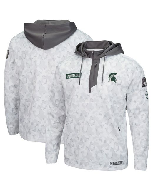 Colosseum Michigan State Spartans Oht Military-inspired Appreciation Quarter-zip Hoodie
