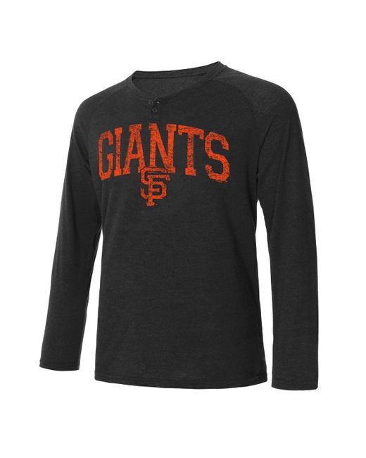 Concepts Sport San Francisco Giants Inertia Raglan Long Sleeve Henley T-shirt