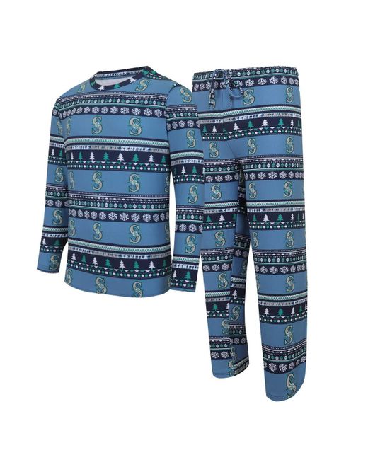 Concepts Sport Seattle Mariners Knit Ugly Sweater Long Sleeve Top and Pants Set