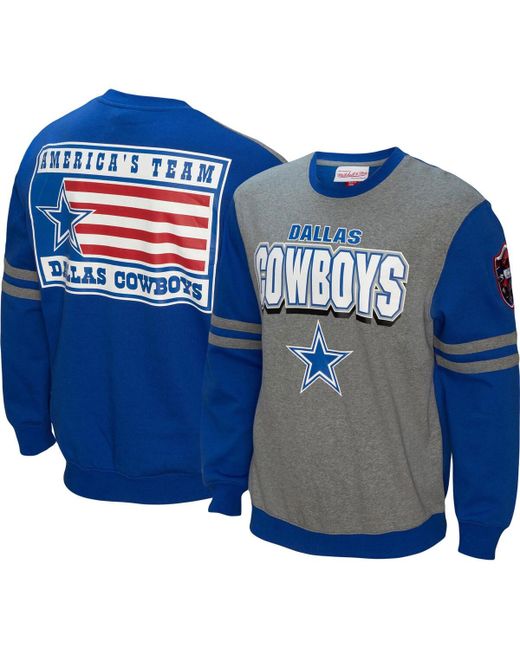 Mitchell & Ness Dallas Cowboys All Over 2.0 Pullover Sweatshirt