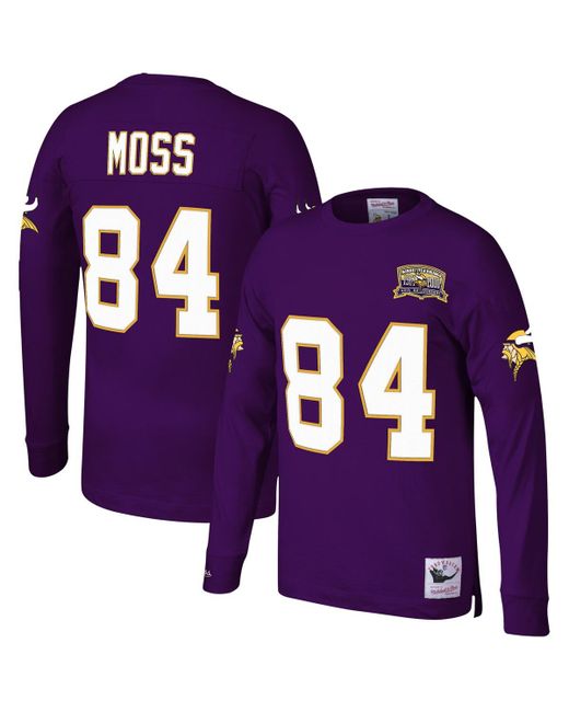 Mitchell & Ness Randy Moss Minnesota Vikings 2000 Retired Player Name and Number Long Sleeve T-shirt