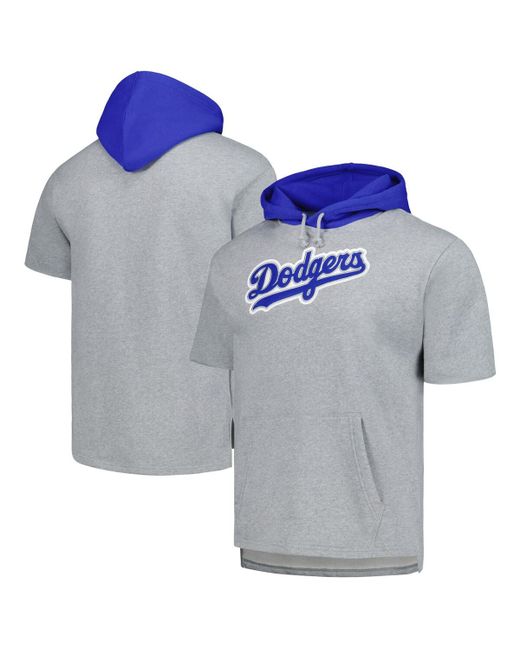 Mitchell & Ness Los Angeles Dodgers Postgame Short Sleeve Pullover Hoodie