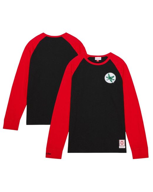 Mitchell & Ness Ohio State Buckeyes Legendary Slub Raglan Long Sleeve T-shirt