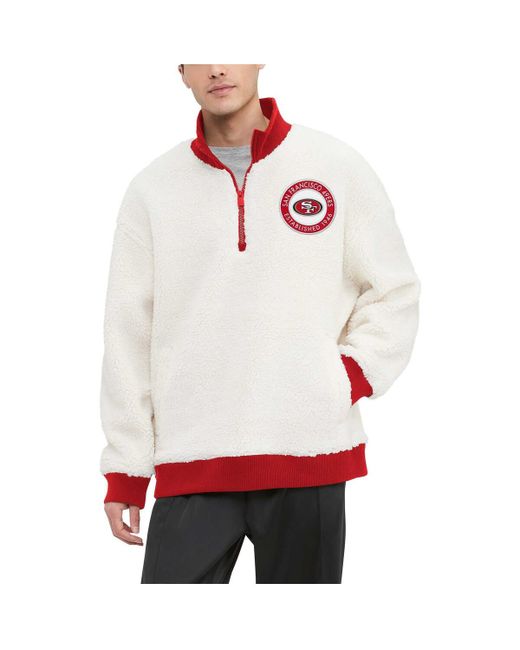 Tommy Hilfiger San Francisco 49ers Jordan Sherpa Quarter-Zip Sweatshirt
