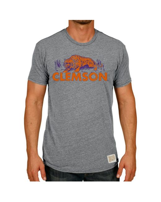 Original Retro Brand Clemson Tigers Vintage-Like Tri-Blend T-shirt