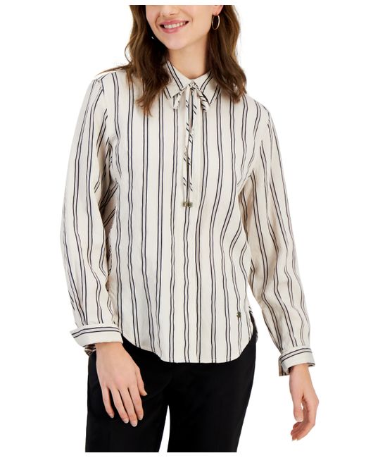 Tommy Hilfiger Collared Dobby Striped Shirt
