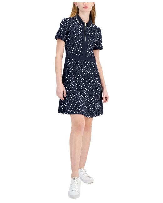 Tommy Hilfiger Dot-Print A-Line Dress