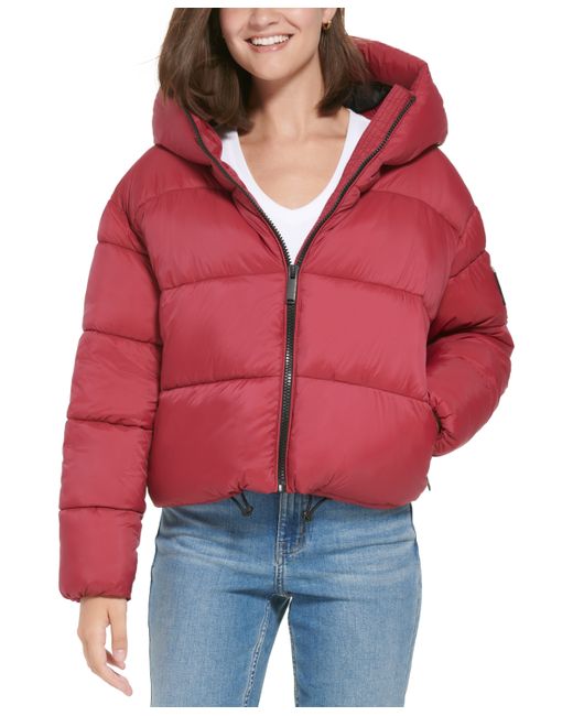 Calvin Klein Jeans Cropped Hooded Puffer Jacket