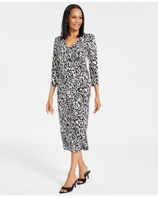 I.N.C. International Concepts Printed Wrap Dress Created for Macy
