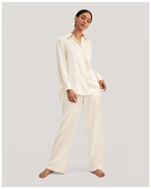LilySilk Viola Over d Silk Pajama Set For