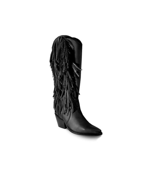 Bala Di Gala Knee-High Premium Boots With Side Fringe Ely By