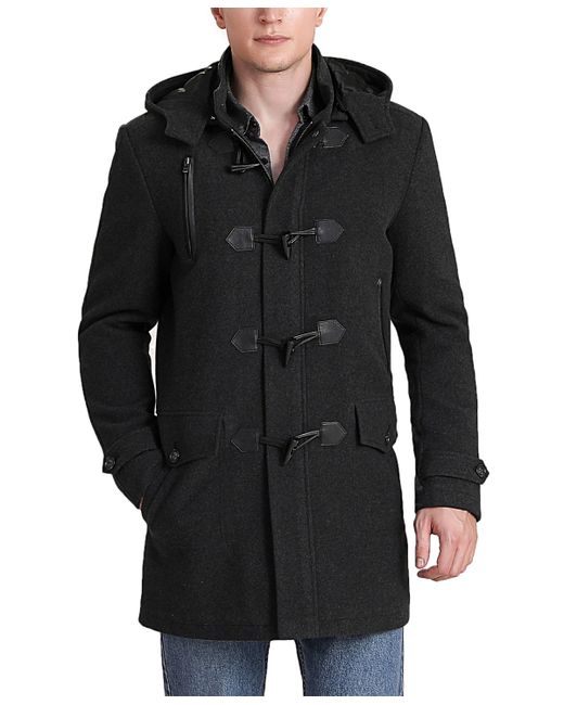 Bgsd Tyson Wool Blend Leather Trimmed Toggle Coat Tall
