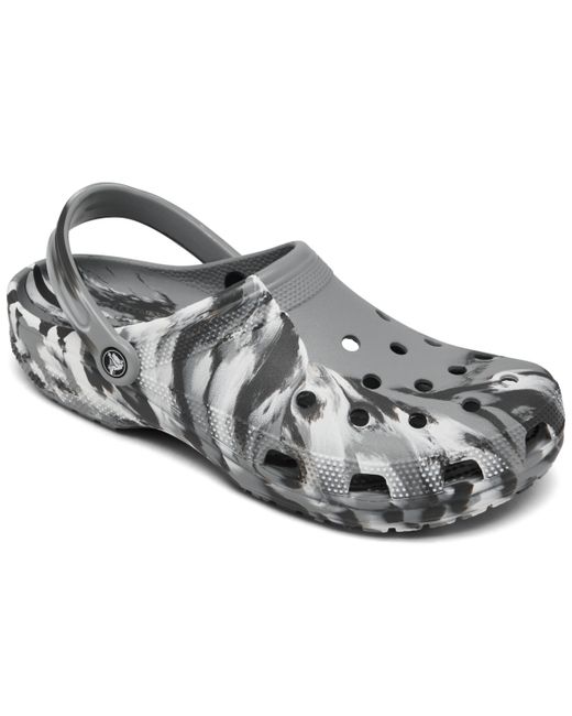 Crocs Marbled Classic Clogs from Finish Line Gray