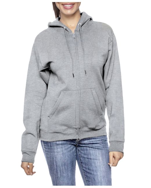 Galaxy By Harvic Fleece-Lined Loose-Fit Full-Zip Sweater Hoodie