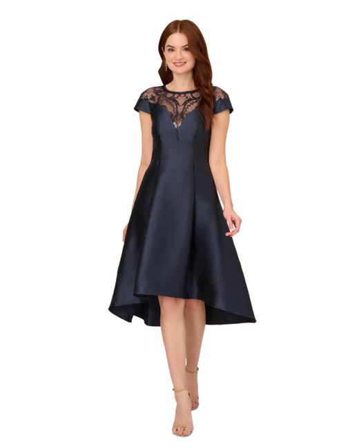 Adrianna Papell Mikado High-Low Party Dress