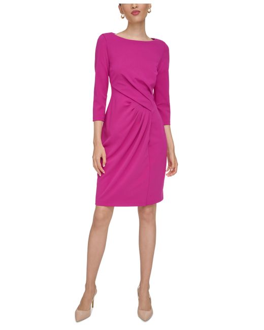Calvin Klein 3/4-Sleeve Sheath Dress