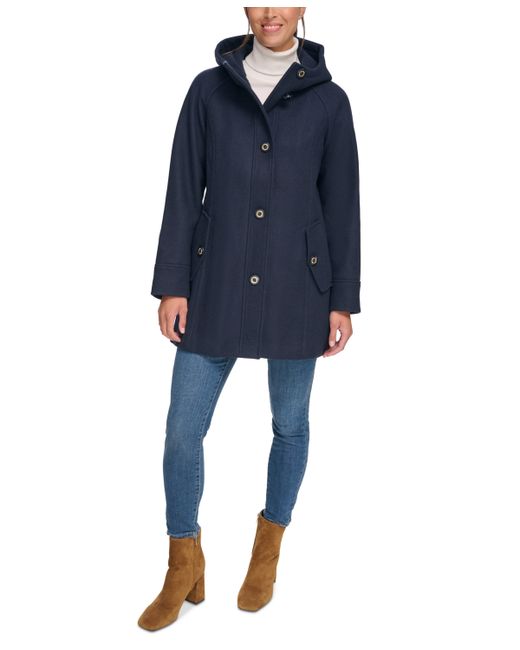 Tommy Hilfiger Hooded Button-Front Coat Created for