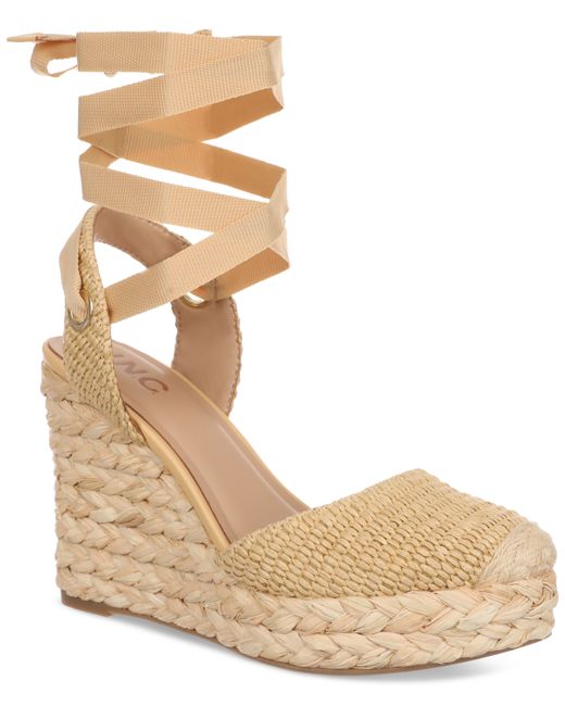 I.N.C. International Concepts Maisie Lace-Up Espadrille Wedge Sandals Created for