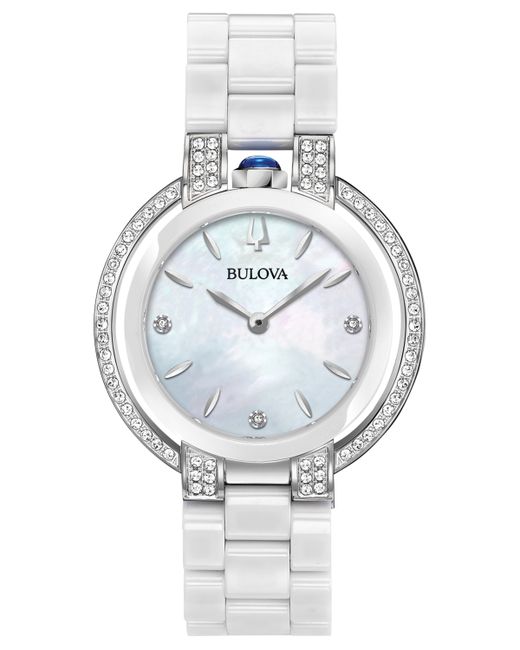Bulova Rubaiyat Diamond 1/3 ct. t.w. Stainless Steel and Ceramic Bracelet Watch 35mm