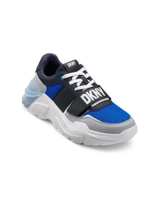 Dkny Mixed Media Runner with Front Logo Strap Sneakers