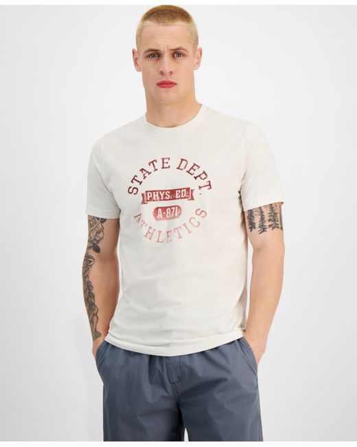 Sun + Stone Cori Short Sleeve Crewneck Varsity Graphic T-Shirt Created for