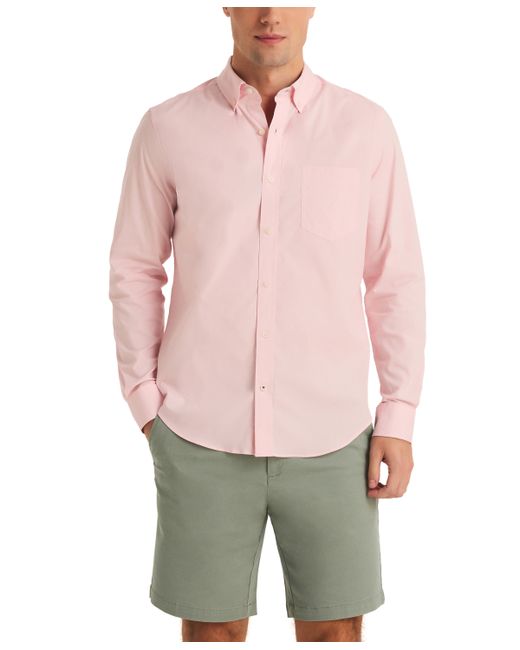 Nautica Classic-Fit Stretch Solid Oxford Button-Down Shirt