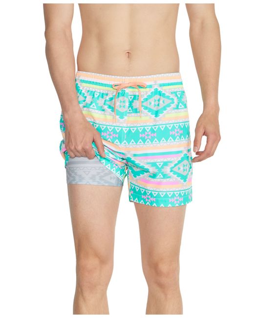 Chubbies The En Fuegos Quick-Dry 5-1/2 Swim Trunks with Boxer Brief Liner