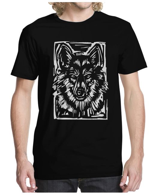Beachwood Wolf Wood Cut Graphic T-shirt