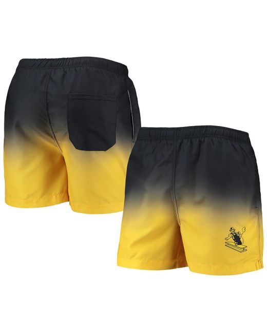 Foco Gold Pittsburgh Steelers Retro Dip-Dye Swim Shorts