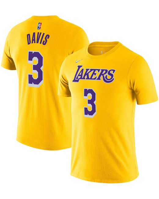 Nike Anthony Davis Los Angeles Lakers Diamond Icon Name Number T-shirt