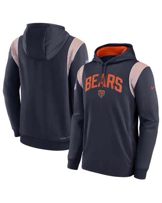 Nike Chicago Bears Sideline Athletic Stack Performance Pullover Hoodie