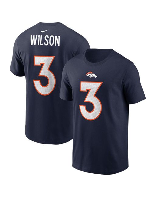 Nike Russell Wilson Denver Broncos Player Name Number T-shirt