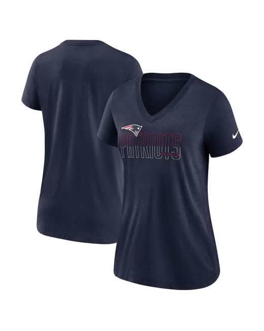 Nike New England Patriots Lock Up Tri-Blend V-Neck T-shirt