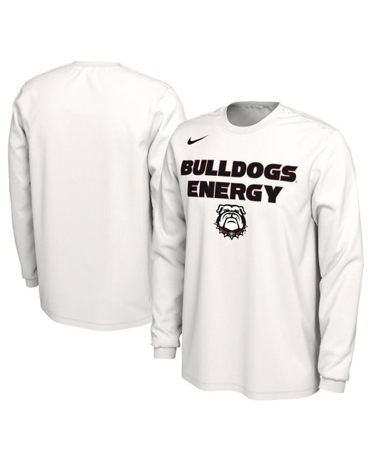 Nike and Georgia Bulldogs 2024 On-Court Bench Energy Long Sleeve T-shirt